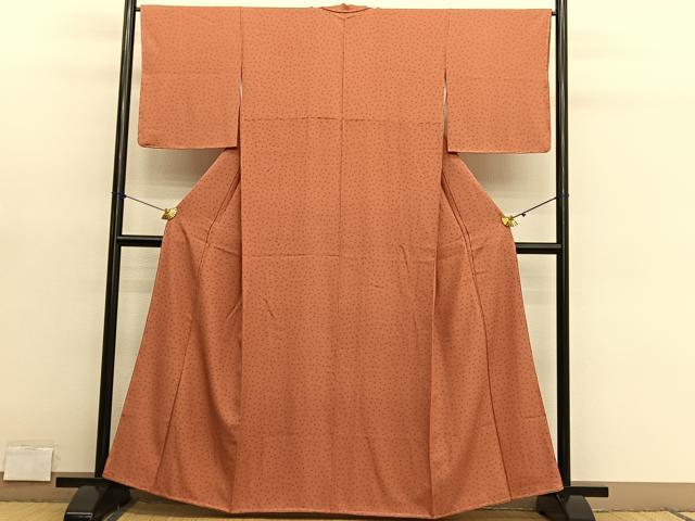 平和屋着物■上質な小紋　舞蝶文　正絹　逸品　未使用　BAAY4611hv
