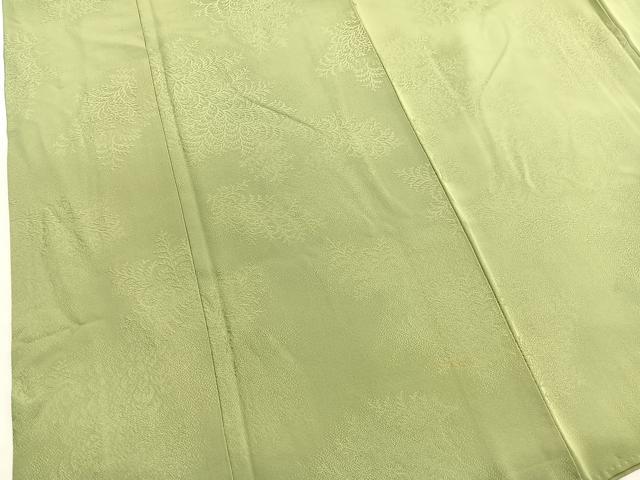 平和屋着物■上質な色無地　樹木地紋　根岸色　正絹　逸品　未使用　BAAY4612hv
