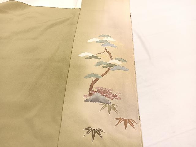 平和屋着物■豪華色留袖　作家物　手描き　寿光織　大名行列　暈し染め　金糸　正絹　逸品　BAAY4615hv