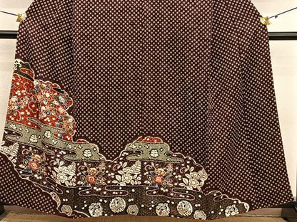 平和屋着物■訪問着　絞り　辻が花　金彩　正絹　逸品　BAAY4616hv