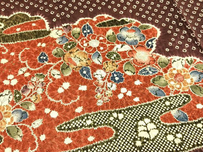平和屋着物■訪問着　絞り　辻が花　金彩　正絹　逸品　BAAY4616hv