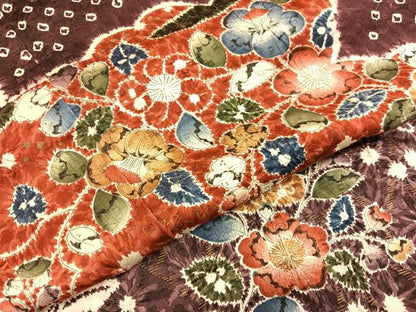 平和屋着物■訪問着　絞り　辻が花　金彩　正絹　逸品　BAAY4616hv