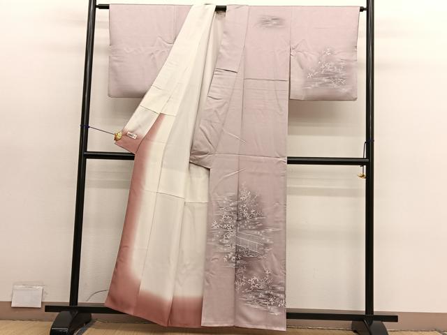 平和屋着物■訪問着　風景文　暈し染め　やまと誂製　正絹　逸品　BAAY4619hv