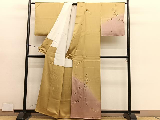 平和屋着物■訪問着　南天文　暈し染め　金彩　正絹　逸品　BAAY4626hv