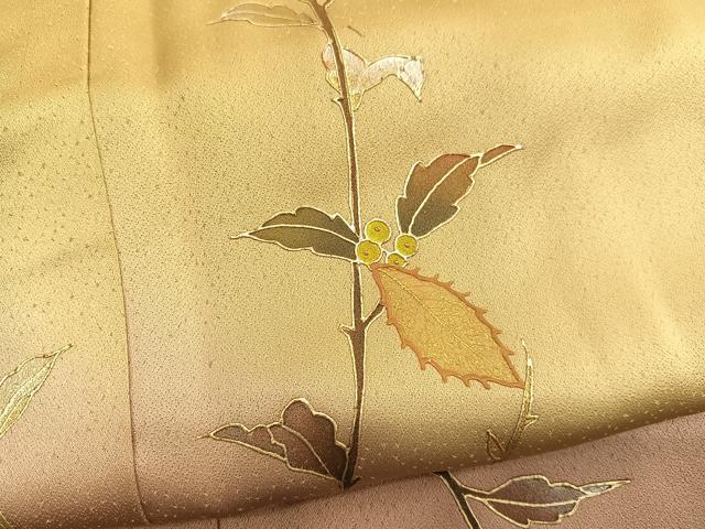 平和屋着物■訪問着　南天文　暈し染め　金彩　正絹　逸品　BAAY4626hv