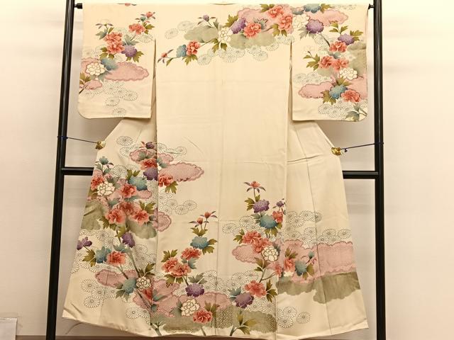 平和屋着物■訪問着　雲取り牡丹文　金彩　正絹　逸品　BAAY4627hv