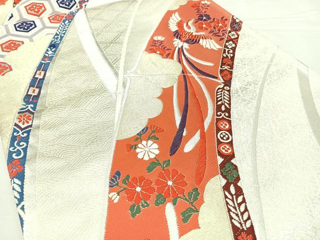 平和屋着物◎六通柄袋帯　唐織　鳳凰花文　金銀糸　正絹　逸品　BAAY5007qw