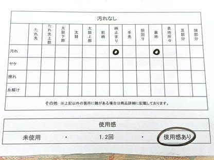 平和屋着物◎六通柄袋帯　風景花鳥文　金糸　正絹　逸品　BAAY5010qw