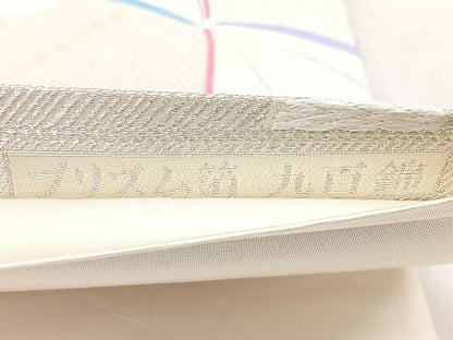 平和屋着物◎六通柄袋帯　唐織　九百錦　花鳥文　プリズム箔　正絹　逸品　BAAY5019qw