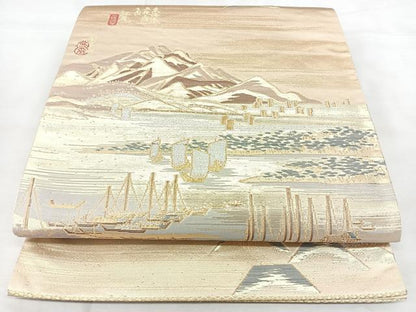 平和屋着物◎西陣　六通柄袋帯　東海道　金銀糸　正絹　逸品　BAAY5045qw