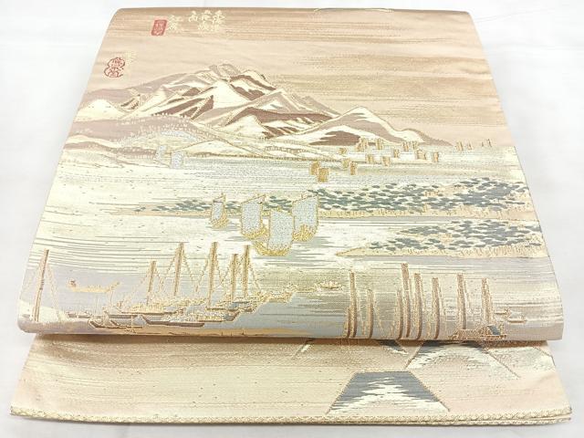 平和屋着物◎西陣　六通柄袋帯　東海道　金銀糸　正絹　逸品　BAAY5045qw