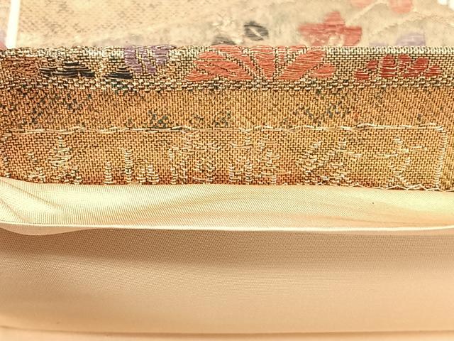 平和屋着物◎六通柄袋帯　遠山霞蒔絵文　彩箔　金糸　正絹　逸品　BAAY5053qw