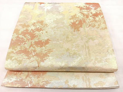 平和屋着物◎六通柄袋帯　樹林文　金銀糸　正絹　逸品　BAAY5061qw