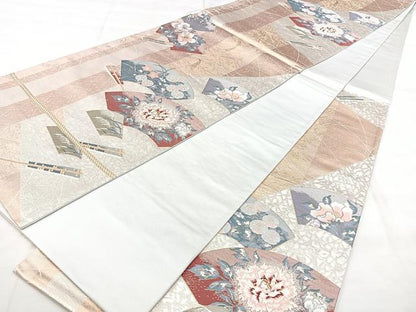 平和屋着物◎六通柄袋帯　ふたみ屏風絵　金銀糸　正絹　逸品　BAAY5073qw