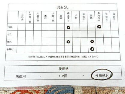 平和屋着物◎六通柄　本袋帯　亀甲花鳥文　黒地　金糸　正絹　逸品　BAAY5090qw