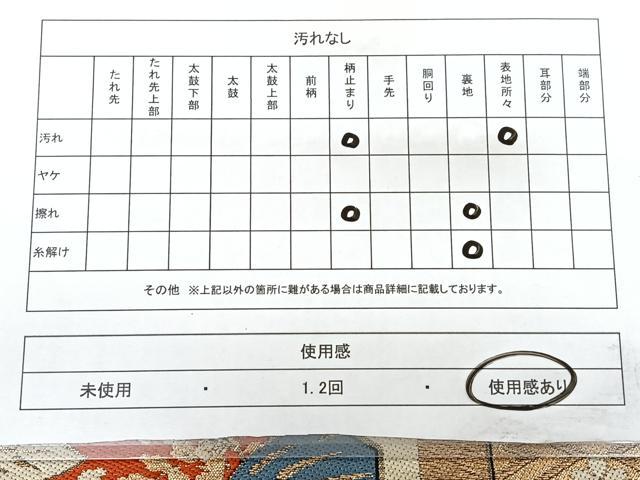 平和屋着物◎六通柄　本袋帯　亀甲花鳥文　黒地　金糸　正絹　逸品　BAAY5090qw
