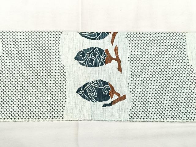 平和屋着物◎八寸名古屋帯　紬地　成り物　正絹　逸品　BAAY5093qw