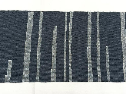 平和屋着物◎八寸名古屋帯　紬地　幾何学文様　正絹　逸品　BAAY5094qw