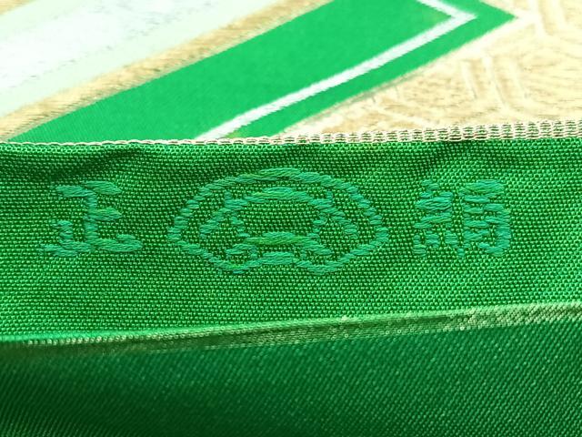 平和屋着物◎六通柄　本袋帯　松皮菱花文　金銀糸　正絹　逸品　BAAY5104qw