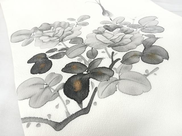 平和屋着物◎九寸名古屋帯　作家物　手描き　枝花文　金彩　正絹　逸品　BAAY5107qw