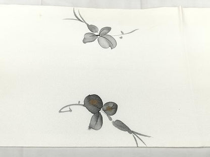 平和屋着物◎九寸名古屋帯　作家物　手描き　枝花文　金彩　正絹　逸品　BAAY5107qw