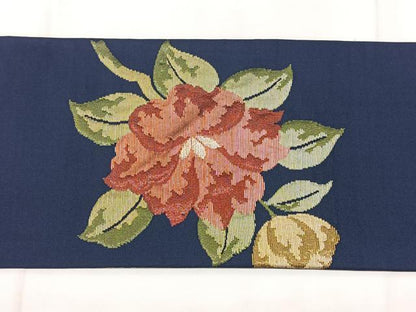 平和屋着物◎九寸名古屋帯　枝花文　金銀糸　正絹　逸品　BAAY5108qw