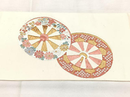 平和屋着物◎九寸名古屋帯　唐織　花車文　金銀糸　引箔　正絹　逸品　BAAY5111qw