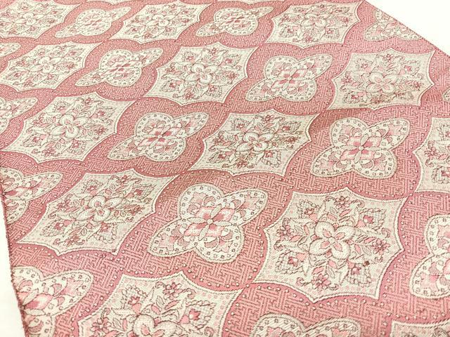 平和屋着物◎本場筑前博多織　八寸名古屋帯　花菱文　金糸　正絹　逸品　BAAY5127qw