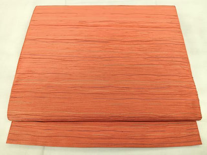 平和屋着物◎八寸名古屋帯　よろけ縞　正絹　逸品　BAAY5129qw