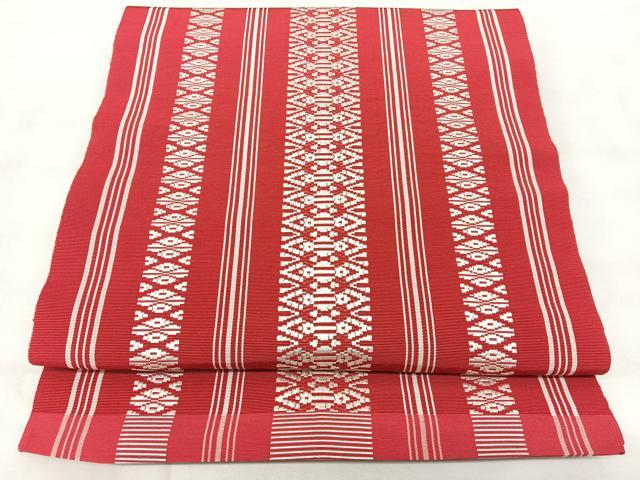 平和屋着物◎本場筑前博多織　八寸名古屋帯　献上　単衣帯　正絹　逸品　BAAY5133qw