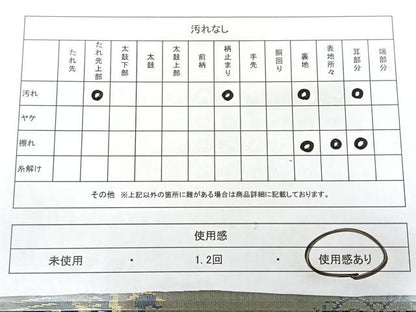 平和屋着物◎アンティーク　大正ロマン　六通柄　本袋帯　京袋帯　鳳凰花文　金糸　正絹　逸品　BAAY5148qw