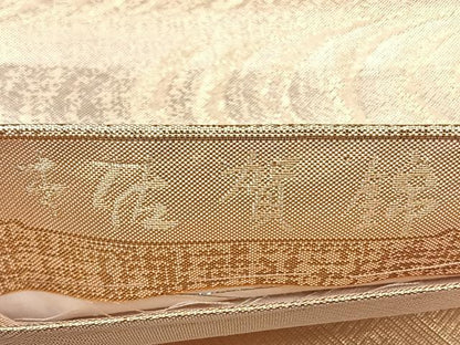 平和屋着物◎本佐賀錦　六通柄袋帯　流水文　金糸　正絹　逸品　BAAY5164qw