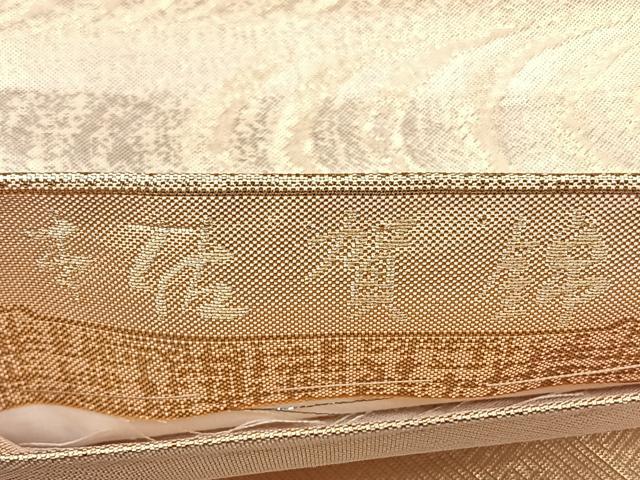 平和屋着物◎本佐賀錦　六通柄袋帯　流水文　金糸　正絹　逸品　BAAY5164qw