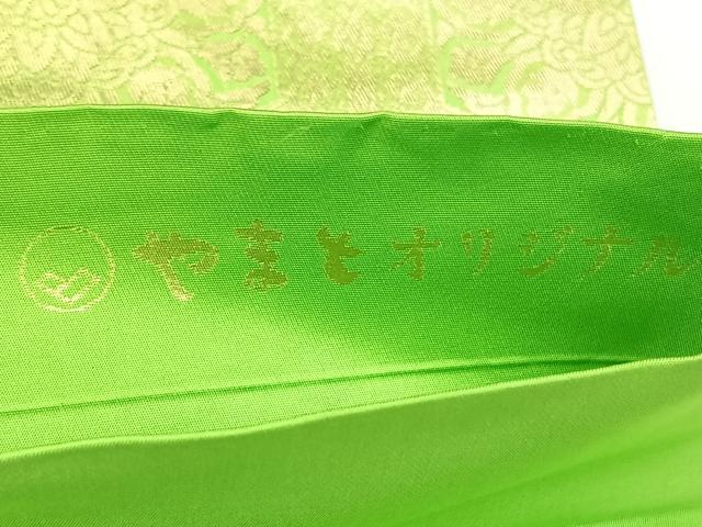 平和屋着物◎六通柄袋帯　亀甲花文　やまとオリジナル　金糸　正絹　逸品　BAAY5172qw