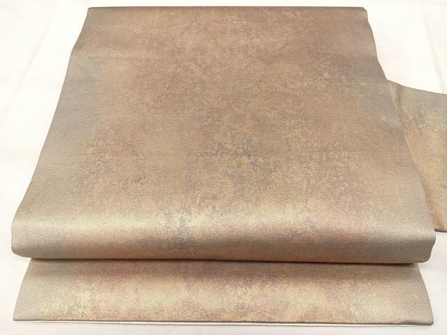 平和屋着物◎九寸名古屋帯　霞文　引箔　正絹　逸品　BAAY5196qw
