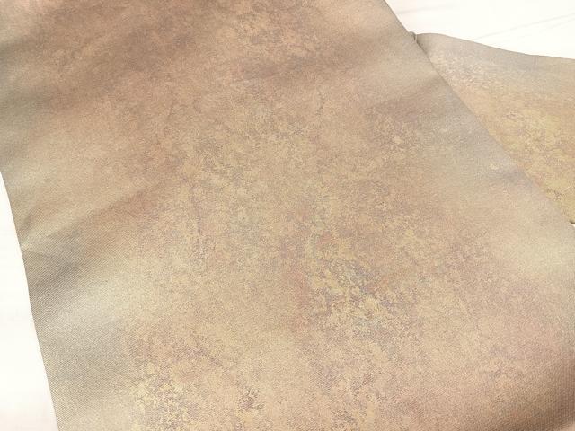 平和屋着物◎九寸名古屋帯　霞文　引箔　正絹　逸品　BAAY5196qw