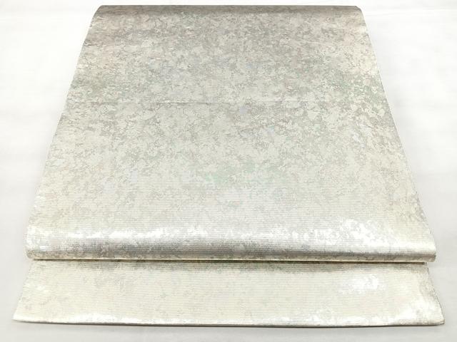平和屋着物◎六通柄袋帯　うるし　霞文　引箔　正絹　逸品　BAAY5198qw