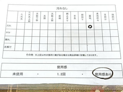 平和屋着物◎六通柄袋帯　花蝶文　金糸　引箔　正絹　逸品　BAAY5211qw