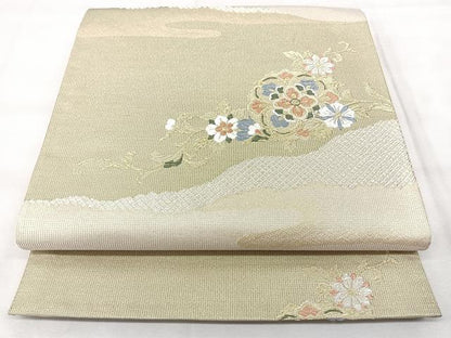 平和屋着物◎六通柄袋帯　粋香唐草文　金銀糸　正絹　逸品　BAAY5214qw