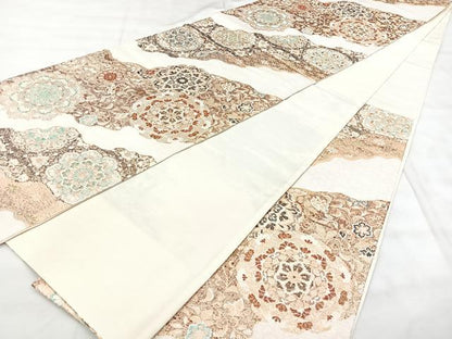 平和屋着物◎六通柄袋帯　平成華文　金糸　やまと誂製　正絹　逸品　BAAY5224qw