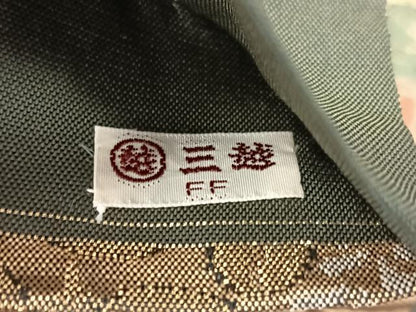 平和屋着物◎六通柄袋帯　風景花文　金糸　三越扱い　正絹　逸品　BAAY5229qw