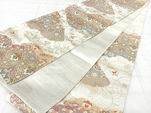 平和屋着物◎佐賀錦　六通柄袋帯　上代名物裂　金銀糸　正絹　逸品　BAAY5230qw