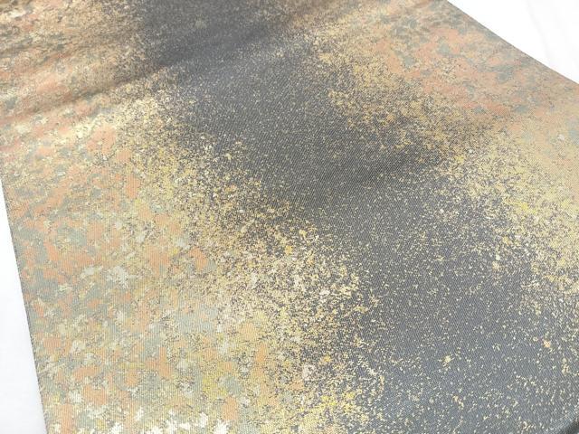平和屋着物◎六通柄袋帯　霞間道　引箔　正絹　逸品　BAAY5231qw