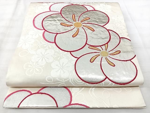 平和屋着物◎六通柄袋帯　唐織　蜀江錦　舞花文　金銀糸　手引箔　正絹　逸品　BAAY5257qw
