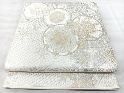 平和屋着物◎全通柄袋帯　花鼓文　美保姿　金銀糸　正絹　逸品　BAAY5269qw