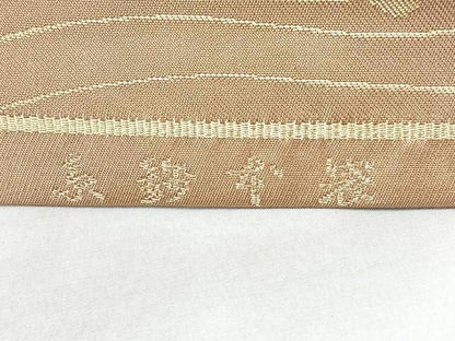 平和屋着物◎六通柄　本袋帯　立波文　金糸　正絹　逸品　BAAY5270qw