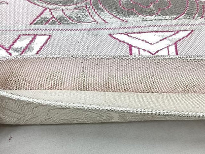 平和屋着物◎本佐賀錦　両面　全通柄袋帯　蜀甲天平華文　銀糸　正絹　逸品　BAAY5273qw