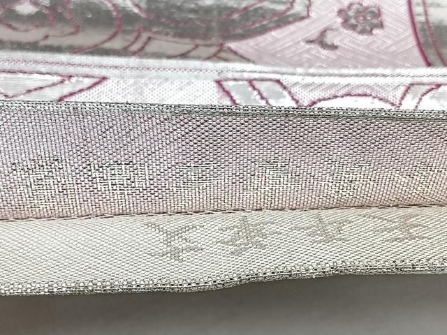 平和屋着物◎本佐賀錦　両面　全通柄袋帯　蜀甲天平華文　銀糸　正絹　逸品　BAAY5273qw