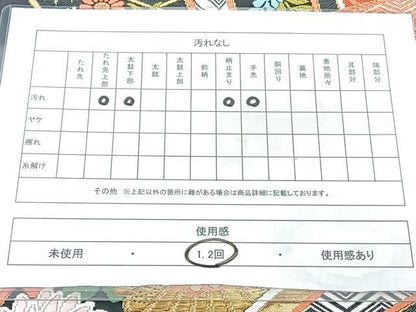 平和屋着物◎六通柄袋帯　唐織　慶花寿涛文　黒地　金糸　正絹　逸品　BAAY5300qw