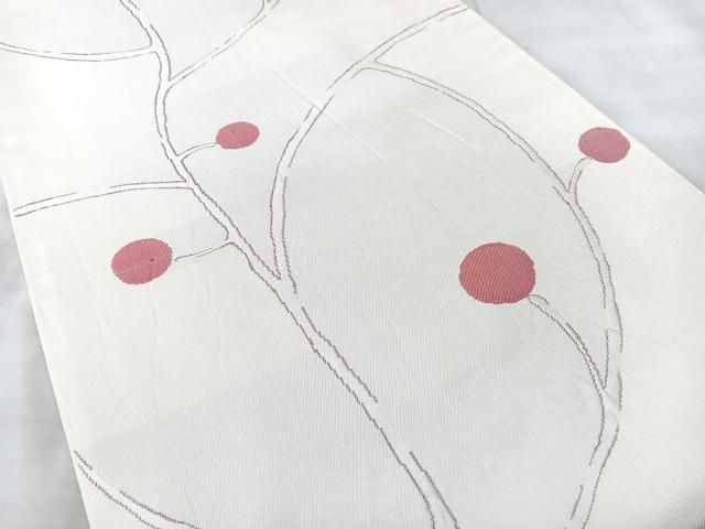 平和屋着物◎六通柄　本袋帯　枝蕾　正絹　逸品　BAAY5309qw